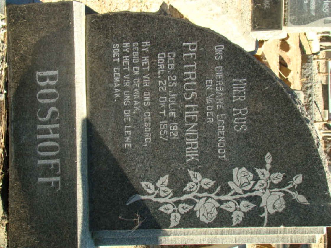 BOSHOFF Petrus Hendrik 1921-1957