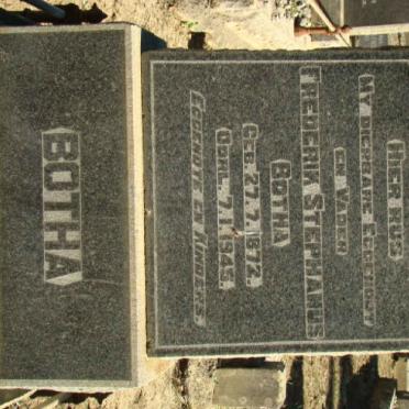 BOTHA Frederik Stephanus 1872-1945