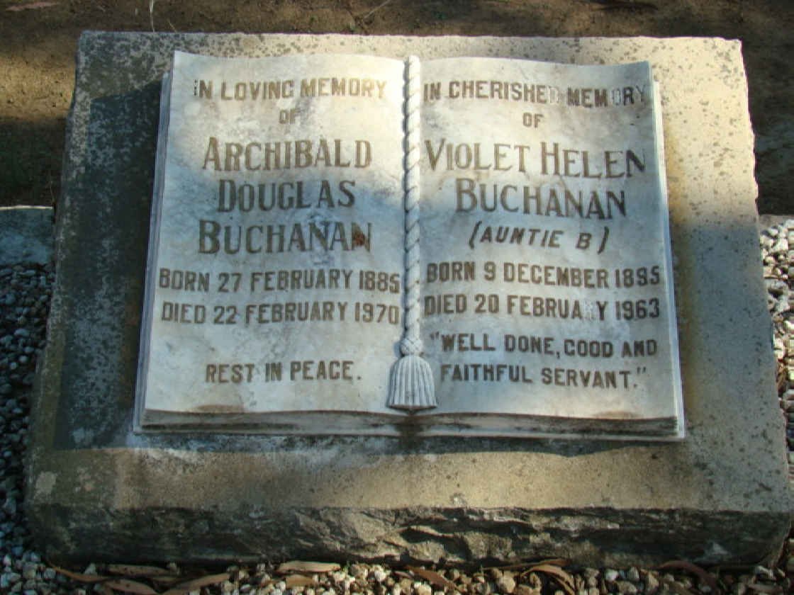 BUCHANAN Archibald Douglas 1885-1970 &amp; Violet Helen 1895-1963