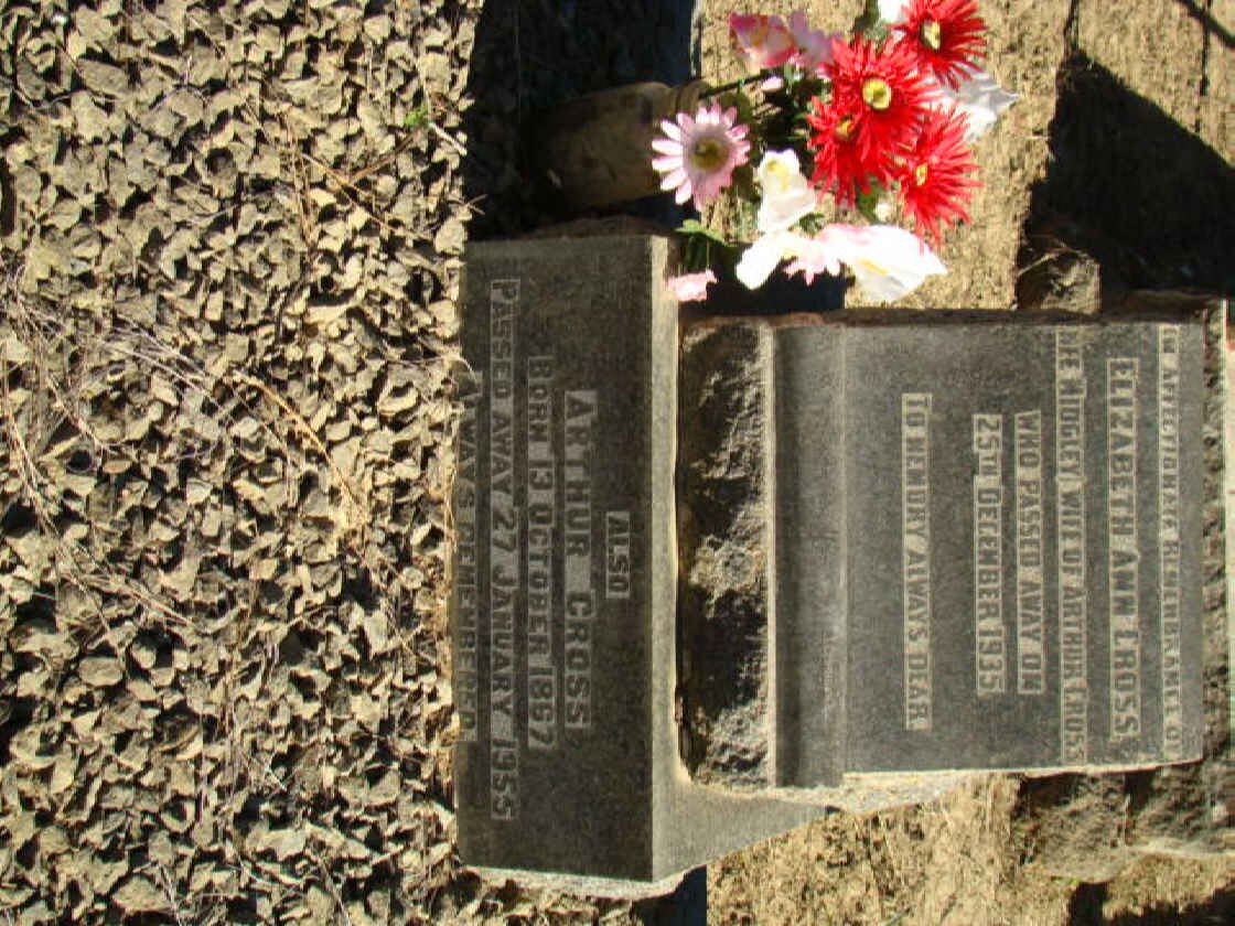 CROSS Arthur 1867-1955 &amp; Elizabeth Ann MIDGLEY -1935