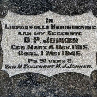 JONKER D.P. nee MARX 1915-1945