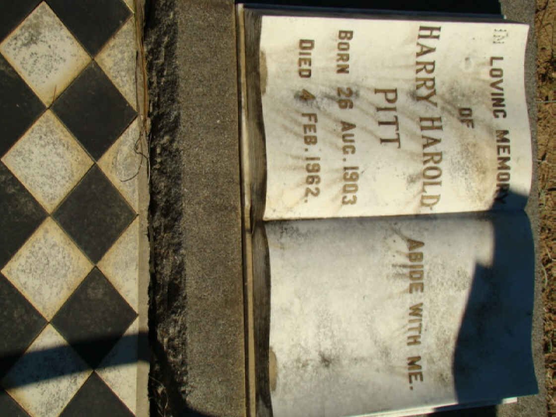 PITT Harry Harold 1903-1962