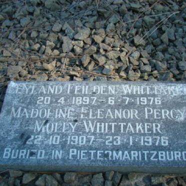 WHITTAKER Leyland Feilden 1897-1976 &amp; Madoline Eleanor Percy Molly 1907-1976