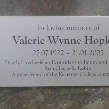 HOPKINS Valerie Wynne 1922-2005