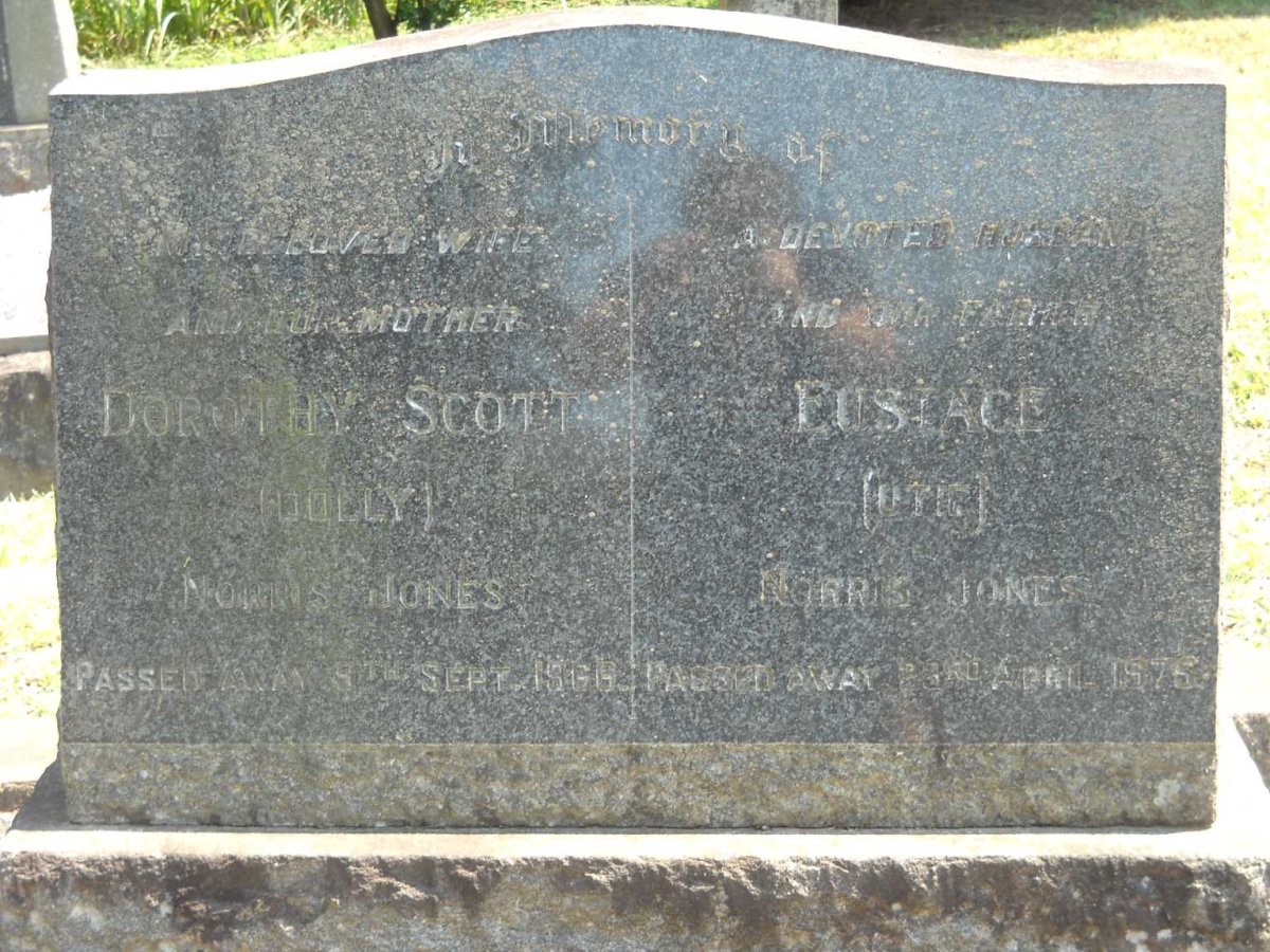 JONES Eustace, NORRIS -1975 &amp; Dorothy Scott -1966