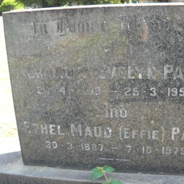 PARR Charles Evelyn 1883-1953 &amp; Ethel Maud 1887-1979