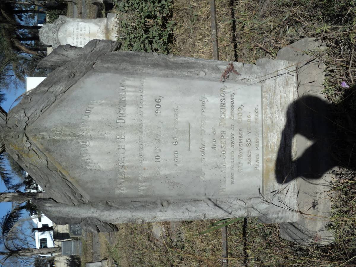 DICKINSON William Joseph -1909 &amp; Elizabeth ?. -1906