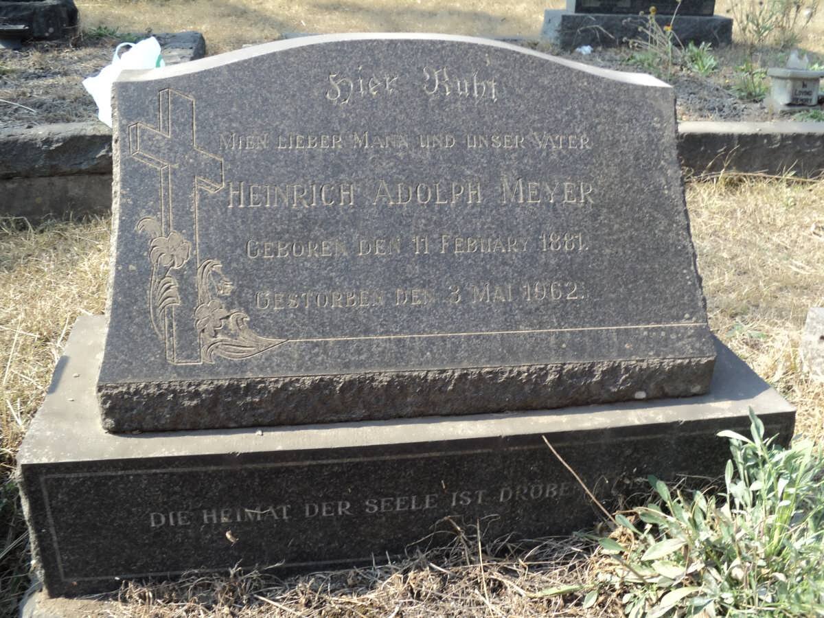 MEYER Heinrich Adolph 1881-1962