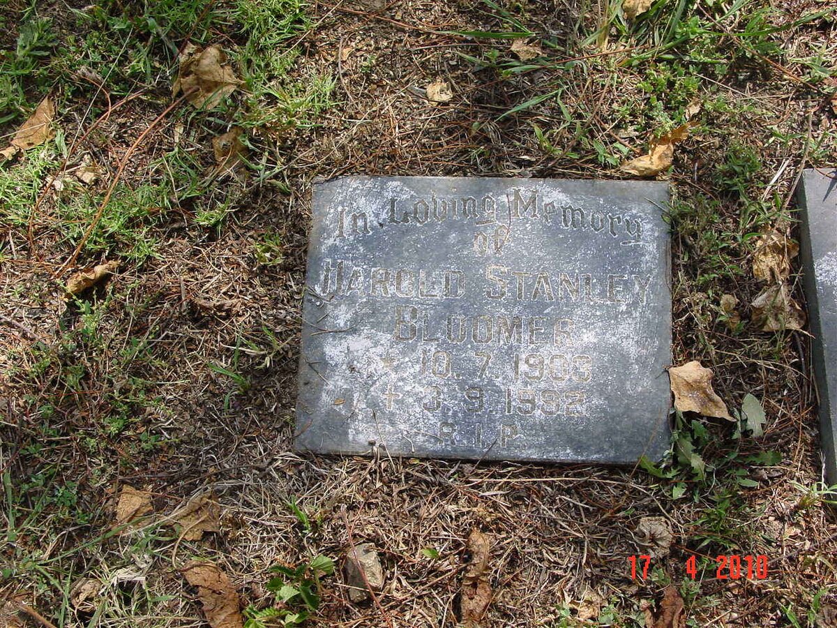 BLOOMER Harold Stanley 1903-1992