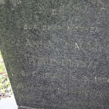 GRUNDLING Anna Naomi 1914-1974