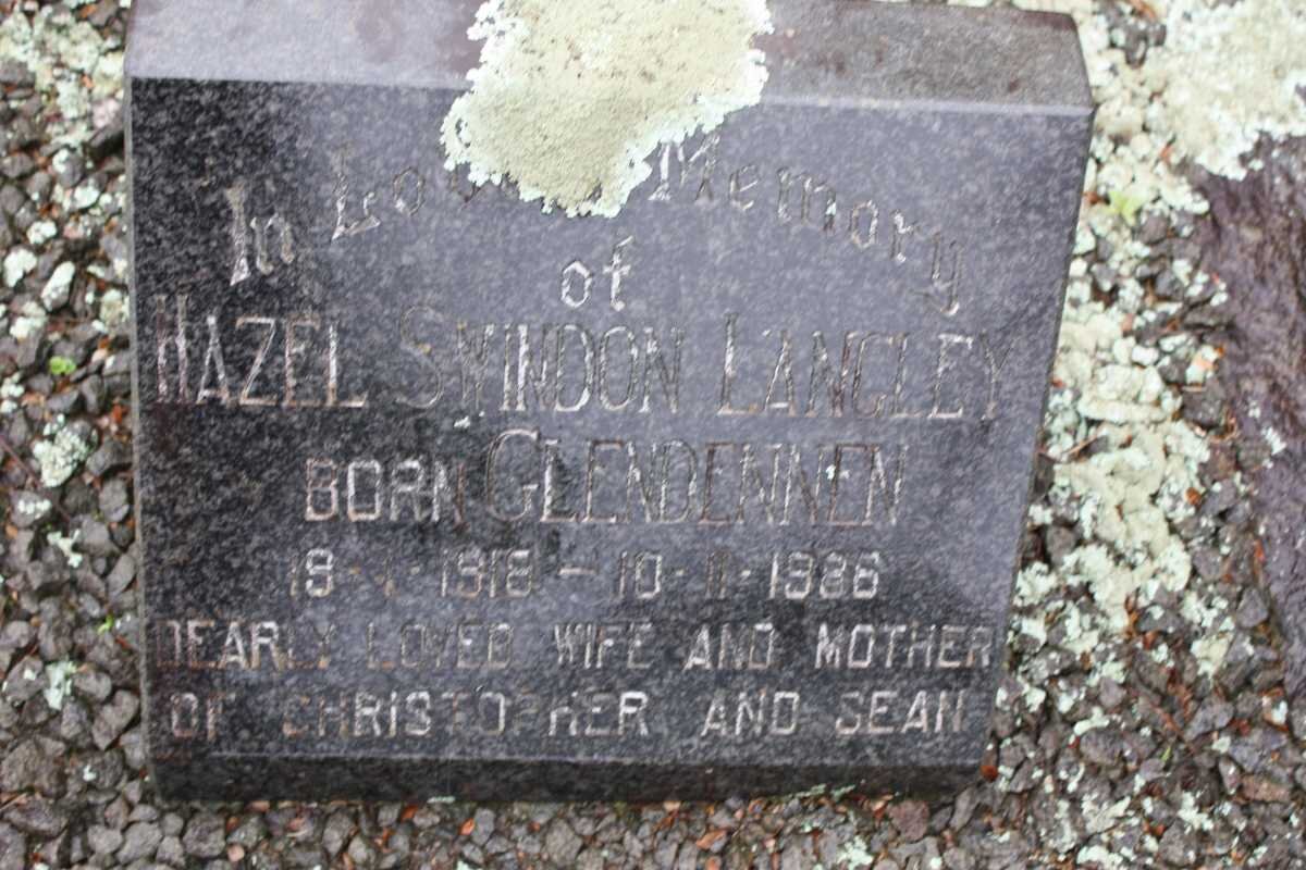 LANGLEY Hazel Swindon nee GLENDENNEN 1918-1986