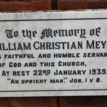 MEYER  William Christian -1939