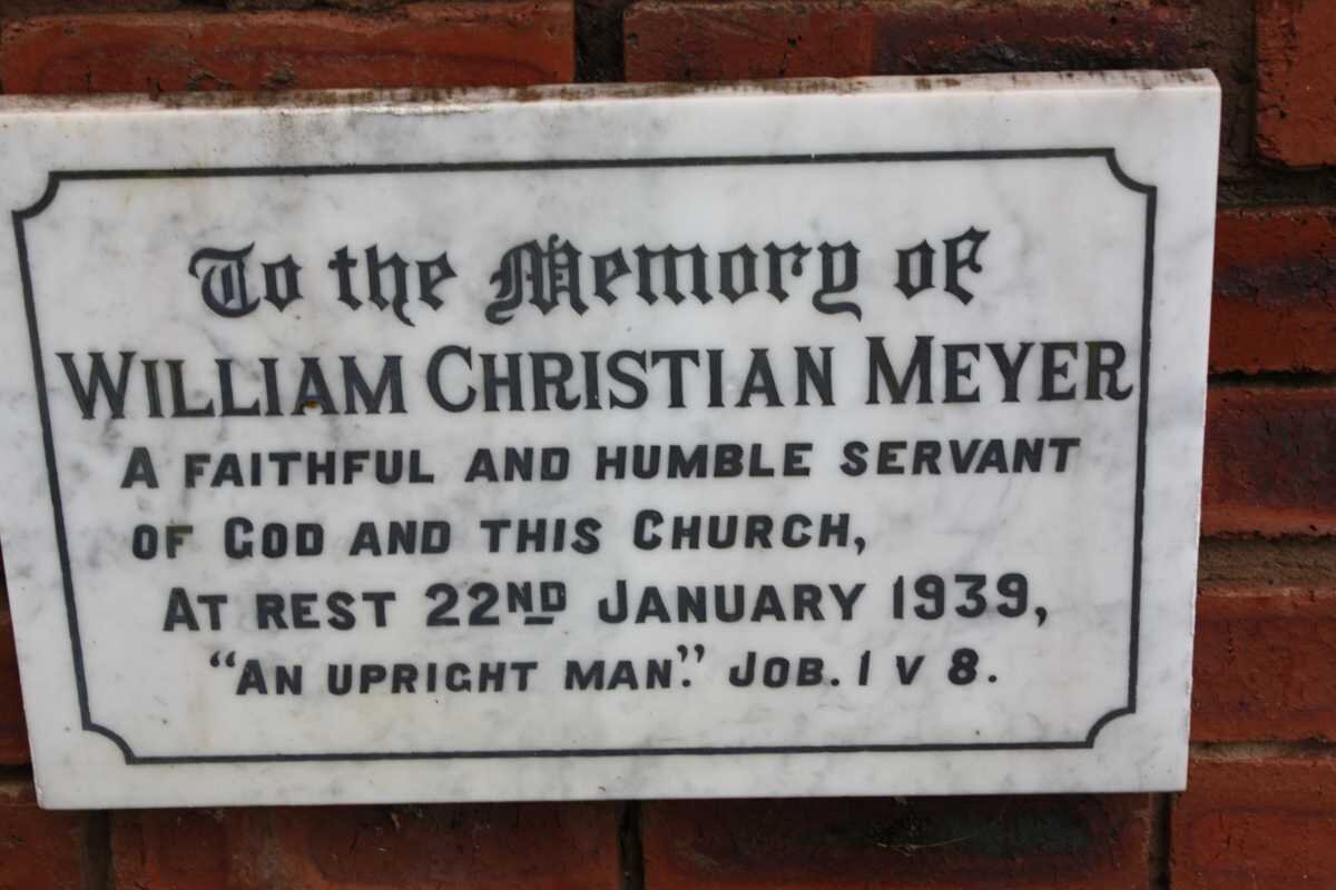MEYER  William Christian -1939