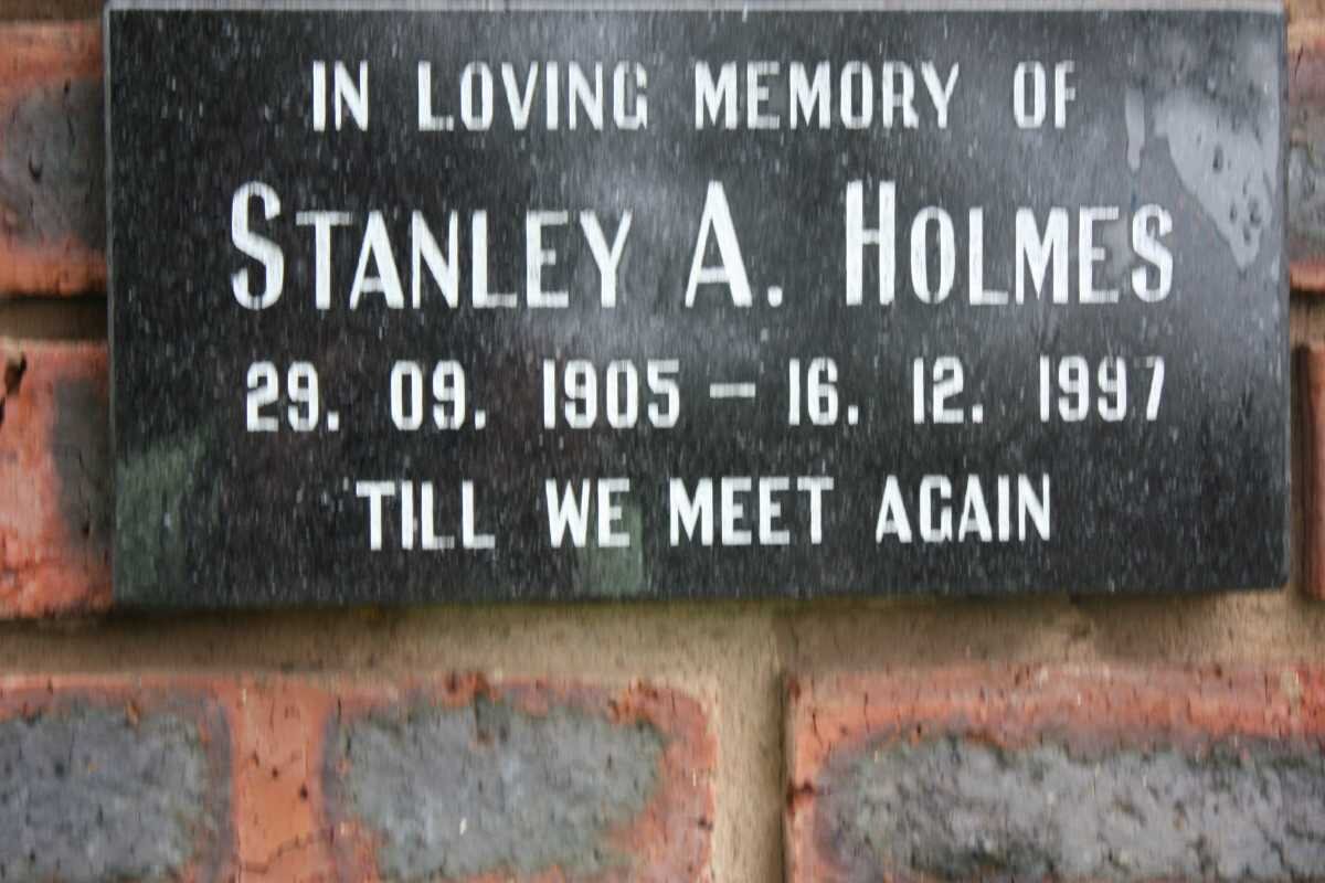 HOLMES Stanley A. 1905-1997