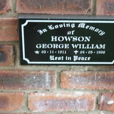 HOWSON George William 1911-1996