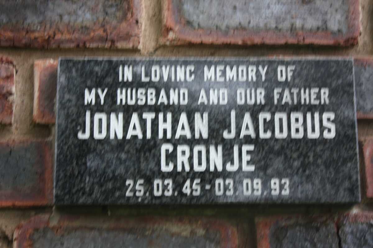 CRONJE Jonathan Jacobus 1945-1993