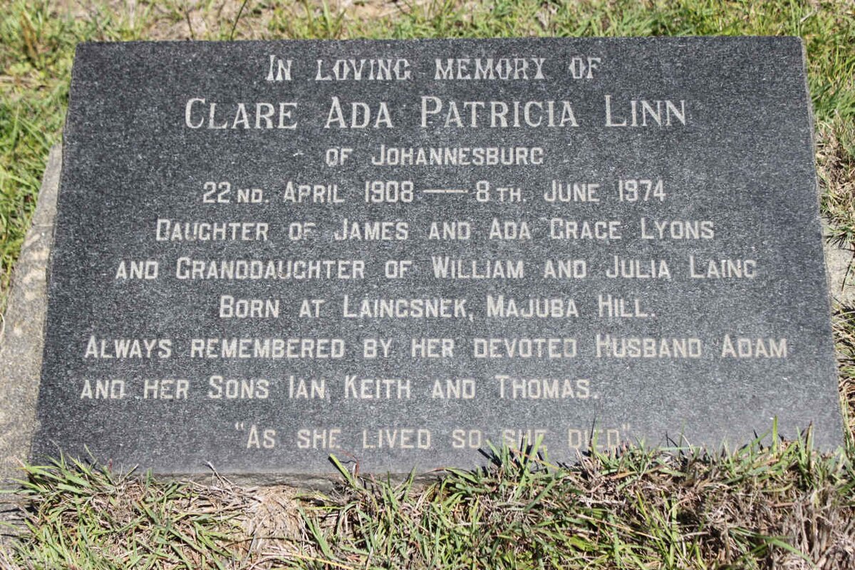 LINN Clare Ada Patricia 1908-1974