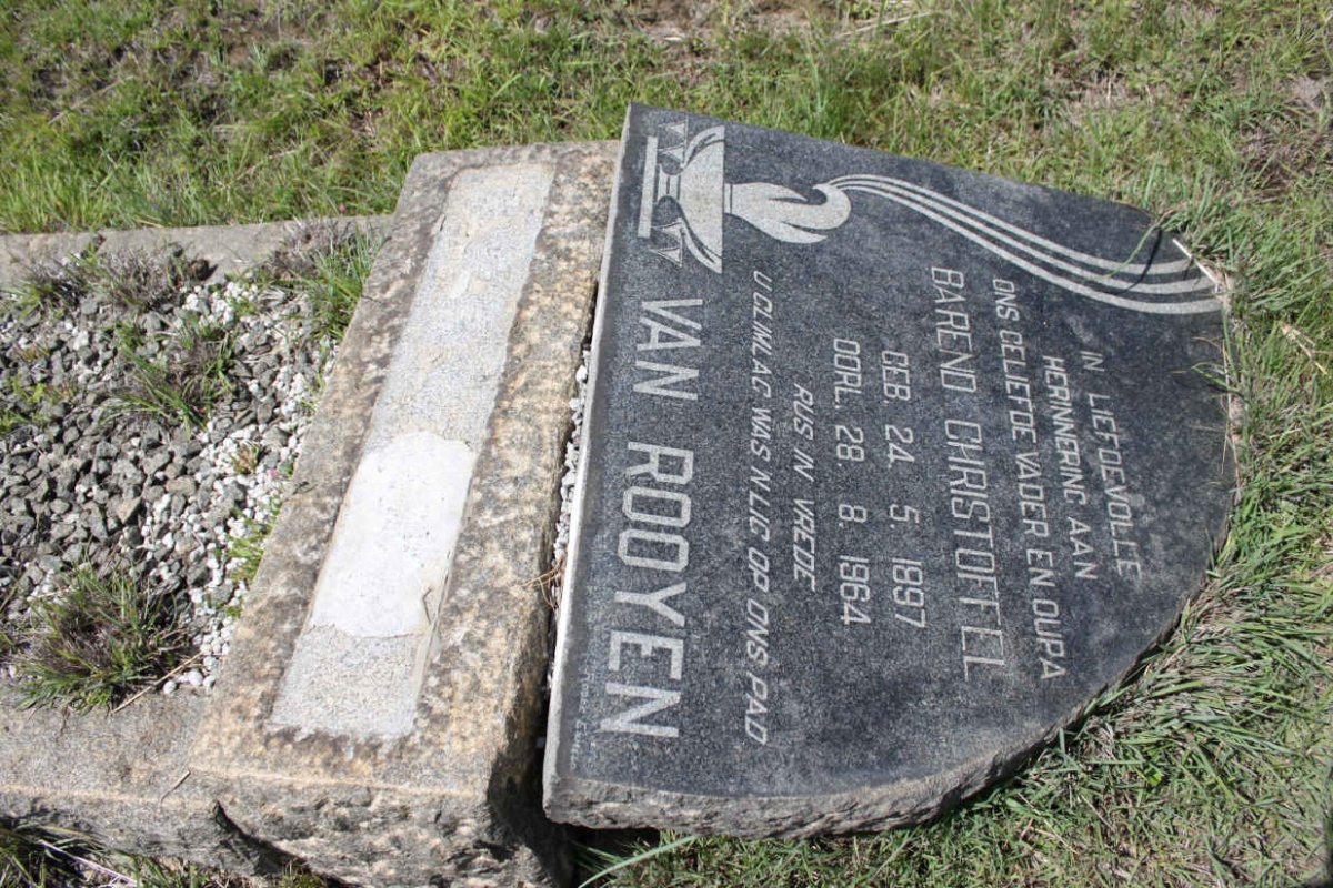 ROOYEN Barend Christoffel, van 1897-1964