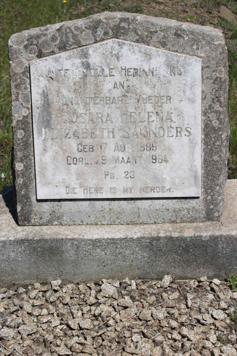 SAUNDERS Susara Helena Elizabeth 1885-1984
