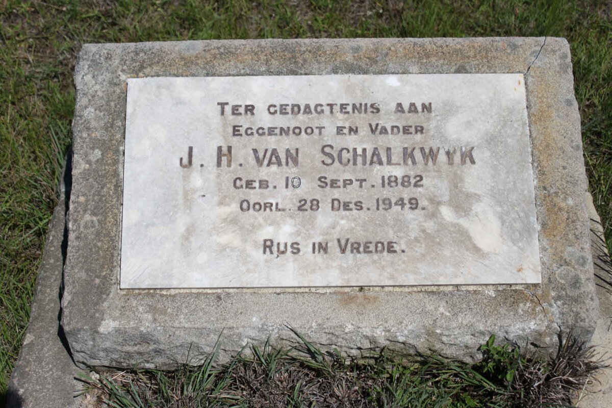 SCHALKWYK J.H., van 1882-1949
