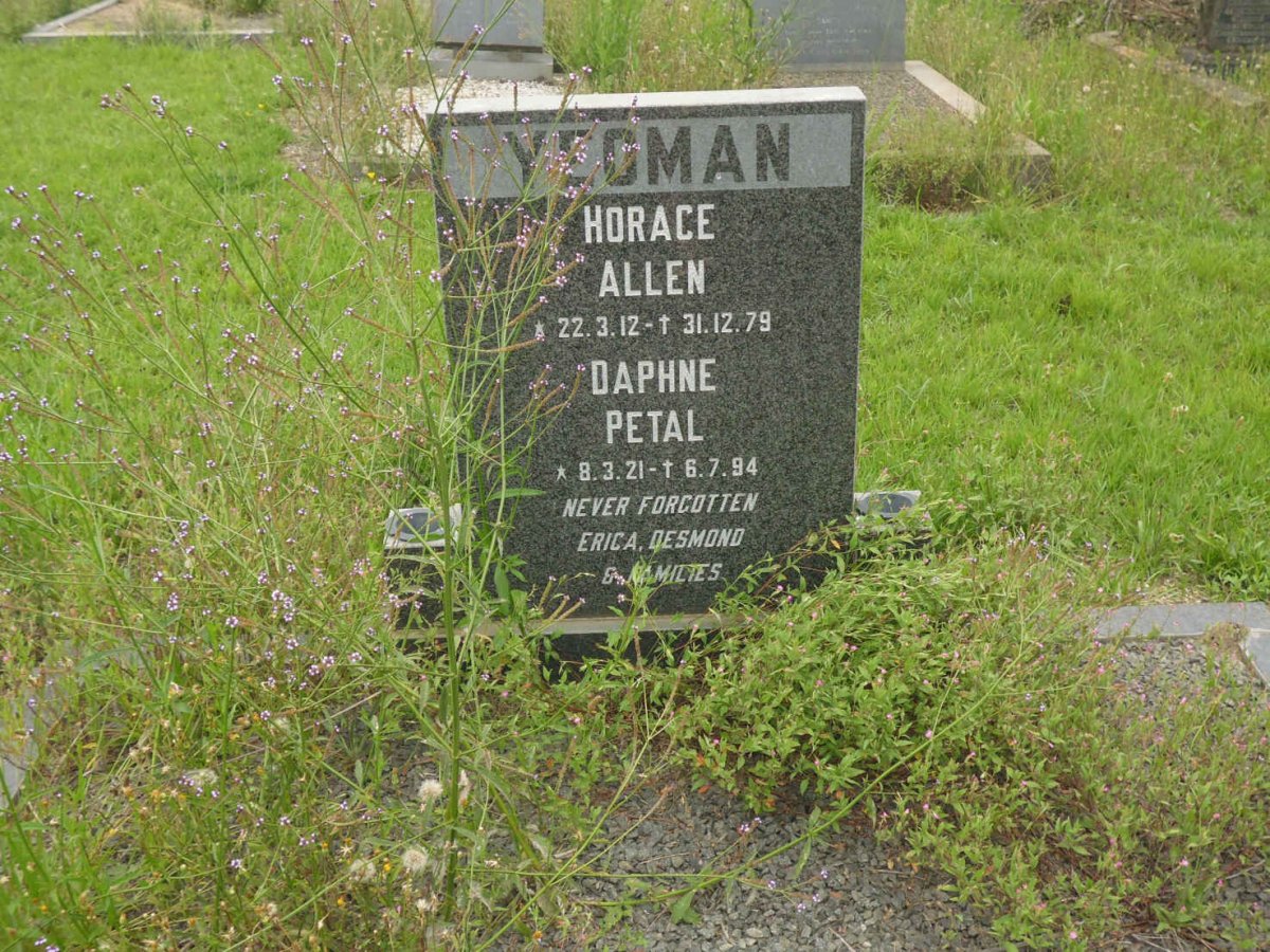YEOMAN Horace Allen 1912-1979 &amp; Daphne Petal 1921-1994