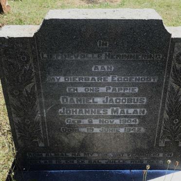 MALAN Daniel Jacobus Johannes 1904-1942