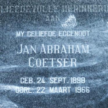 COETSER Jan Abraham 1898-1966