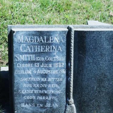 SMITH Magdalena Catherina nee COETSER 1882-1961