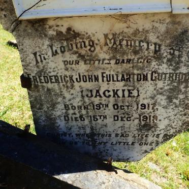 GUTRIDGE Frederick John Fullarton 1917-1919