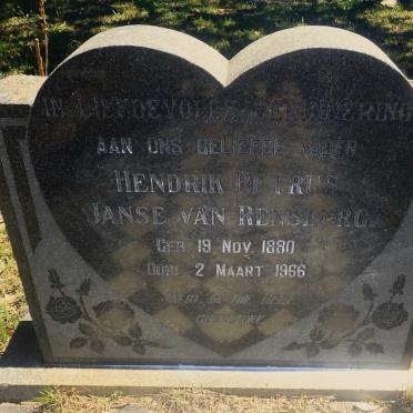 RENSBURG Hendrik Petrus, Janse van 1880-1966