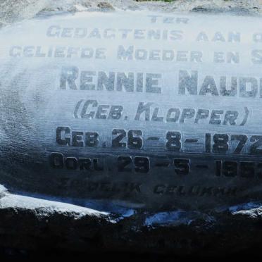 NAUDE Rennie nee KLOPPER 1872-1952