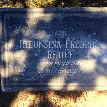 RETIEF Theunsina Fredrika nee POTGIETER 1877-1962