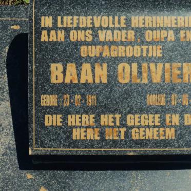 OLIVIER Baan 1911-1954