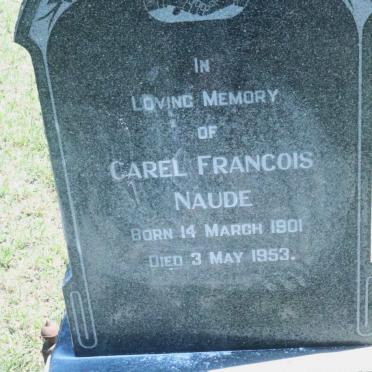 NAUDE Carel Francois 1901-1953