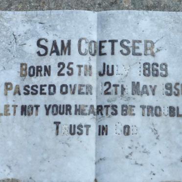 COETSER Sam 1869-1956