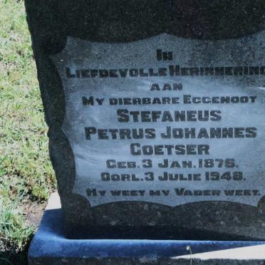COETSER Stephaneus Petrus Johannes 1876-1948