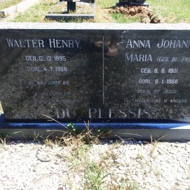 PLESSIS Walter Henry, du 1895-1968 &amp; Anna Johanna Maria DU PREEZ 1901-1988