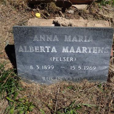 MAARTENS Anna Maria Alberta nee PELSER 1899-1969