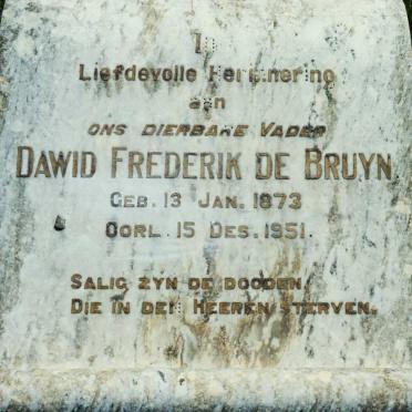 BRUYN Dawid Frederick, de 1873-1951
