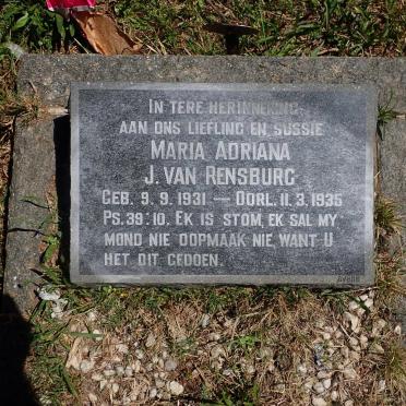 RENSBURG Maria Adriana, J. van 1931-1935