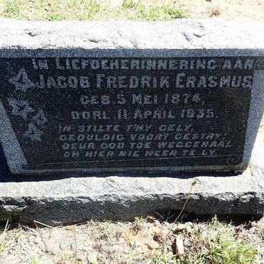 ERASMUS Jacob Fredrik 1874-1935 &amp; Engella Herculina 1880-1947