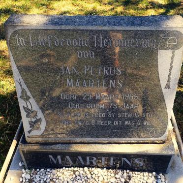 MAARTENS Jan Petrus -1965 &amp; Hester Helena Catharina -1957