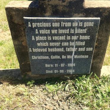 MOOLMAN Christiaan Collin de Wet 1964-2004