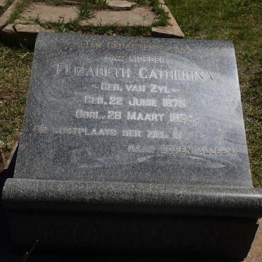 COETSER Elizabeth Catherina nee VAN ZYL 1875-1954
