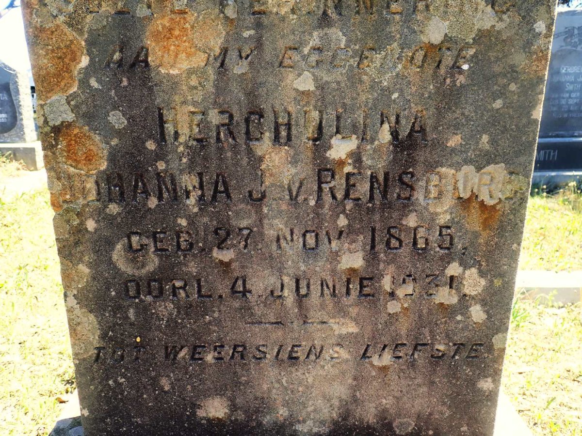 RENSBURG Herchulina Johanna, J.v. 1865-1931