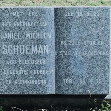 SCHOEMAN Daniel Wilhelm -1979