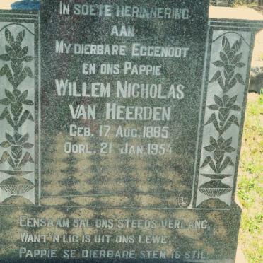 HEERDEN Willem Nicholas, van 1885-1954 &amp; Elizabeth Cornelia 1888-1965