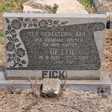 FICK Bettie 1935-1980