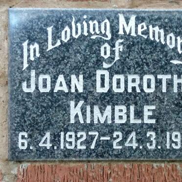 KIMBLE Joan Dorothy 1927-1994