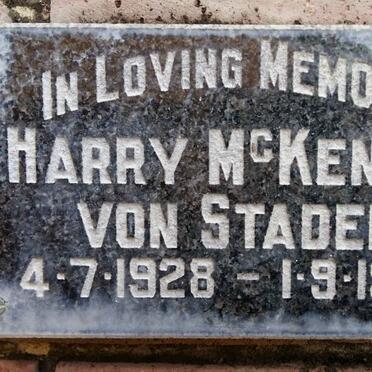STADEN Harry McKenzie, von 1928-1989